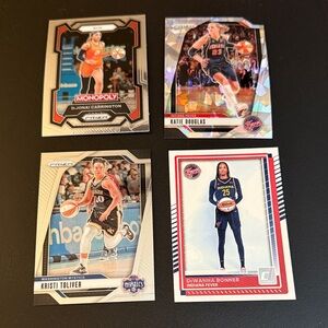4 assorted WNBA trading cards